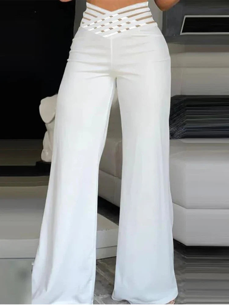 Kennedy™ l Elegante Hoge Taille Uitlopende Broek